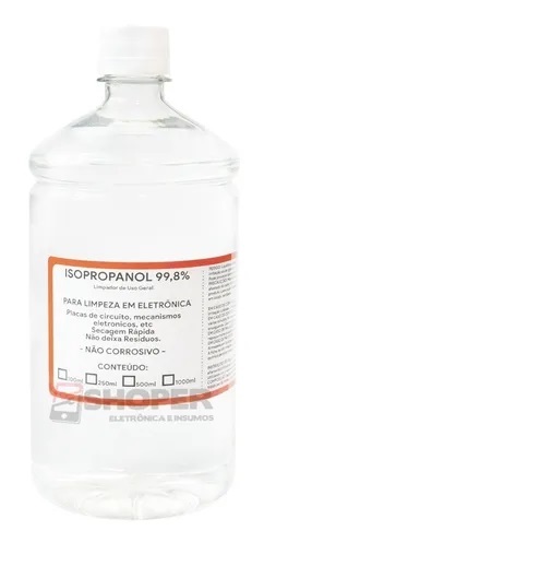 Alcool Isopropylico Puro 99,8% Limpador De Uso Geral 1L