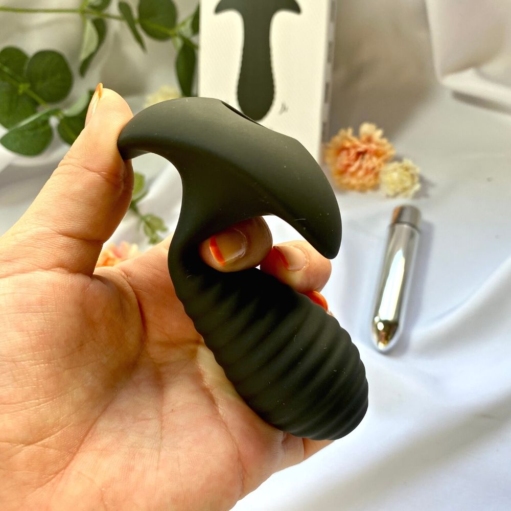 Plug Anal Spiral em Silicone com Vibrador  S-Hande