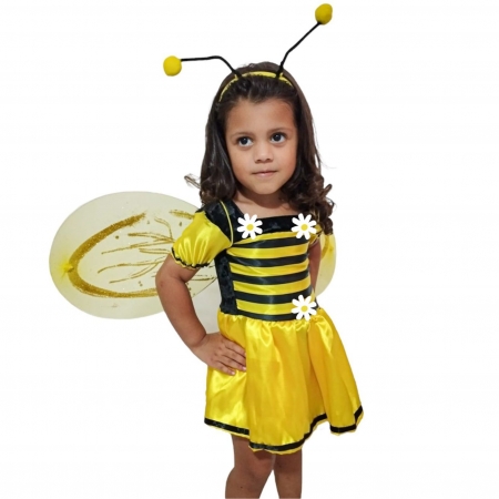 Vestido abelha com asas