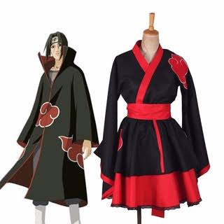Cosplay akatsuki Naruto Saia Kimono E Faixa Cintura Cor Vermelha