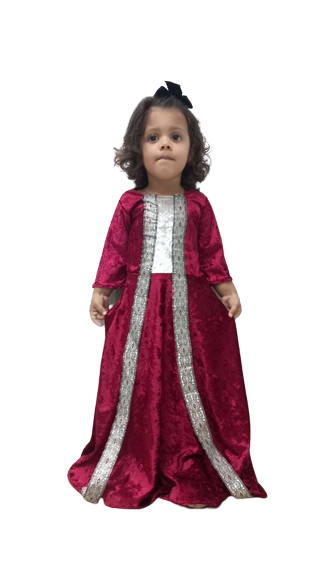 Vestido Medieval infantil Laura luxo