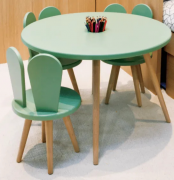 Mesa com 2 cadeirinhas Infantil Brinquedoteca - Linha Kids I