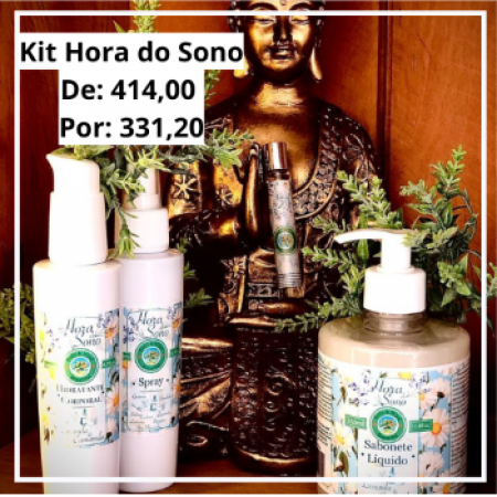 Kit Hora do Sono - Hidratante, Body Splash, Sabonete Líquido e Roll-on