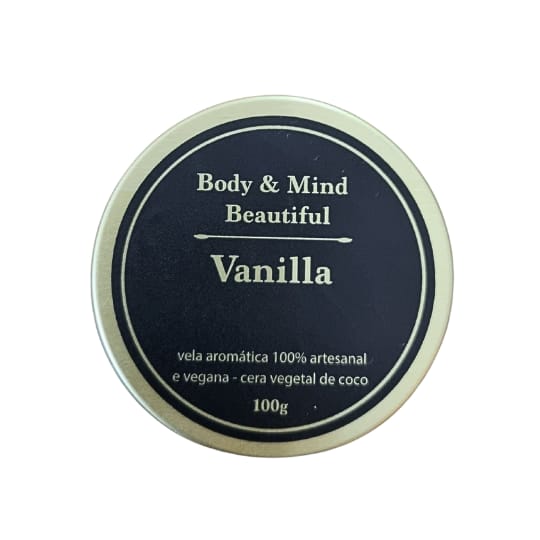 Vela Aromática Natural - Vanilla - 80g - Body & Mind Beautiful