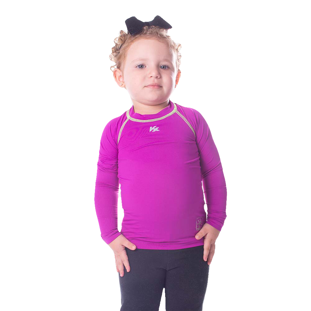 Camisa Térmica Kanxa Baby Look Protection M/L Infantil Roxo - Sportime