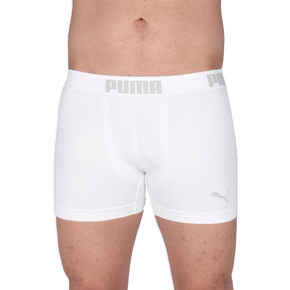 Cueca Boxer Puma Logo Sem Costura Branco  - Sportime