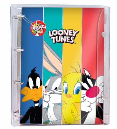 Fichário Universitário Cristal  DAC  Looney Tunes