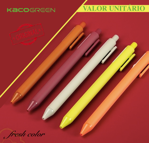 Kaco Green, Caneta gel 0.5mm Fresh Color - unidade