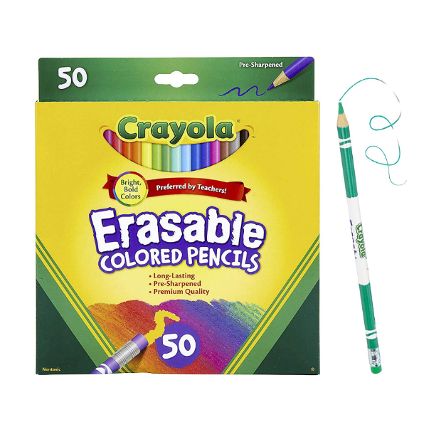 Crayola, Lápis de cor apagável  - 50 cores