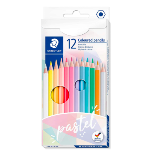 Staedtler, Lápis de cor tons pastel - 12 cores
