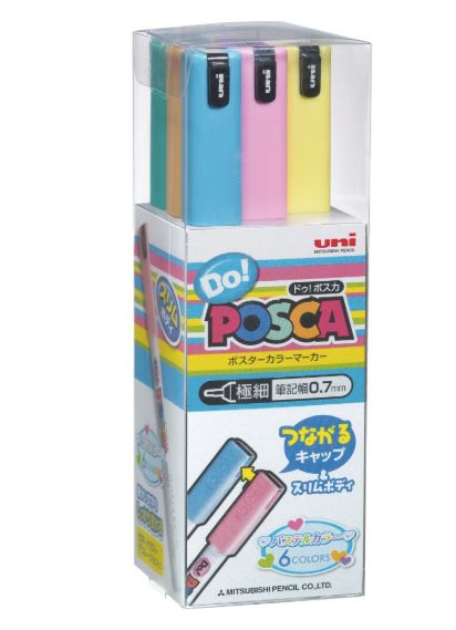 Uni Posca Do! Mitsubishi Pencil - 7 cores pastel