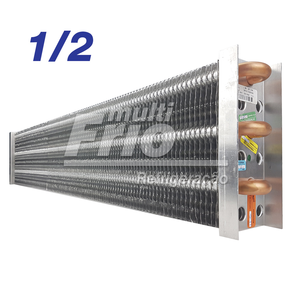 Evaporador Aletado de Cobre Horizontal 1/2 6 Tubos 1,10 Metros