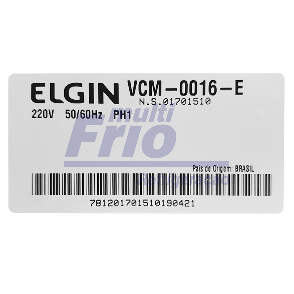 Forçador Evaporador Elgin VCM-0016-E Visa Cooler 220V - Sem Resistência