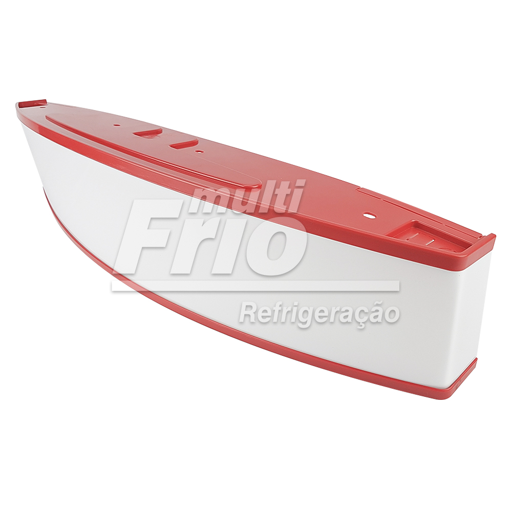 Kit Testeira Para Freezer Expositor + Veneziana Grade Rodapé Metalfrio - 36 x 67 - Vermelha