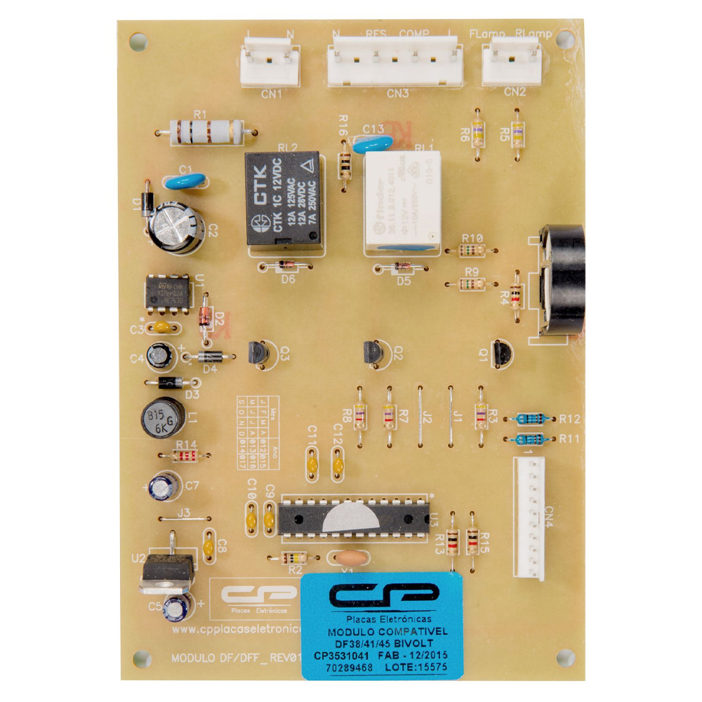 Placa Eletrônica Módulo Para Refrigerador Electrolux DF38/41/45 Bivolt CP 1041 - Foto 1