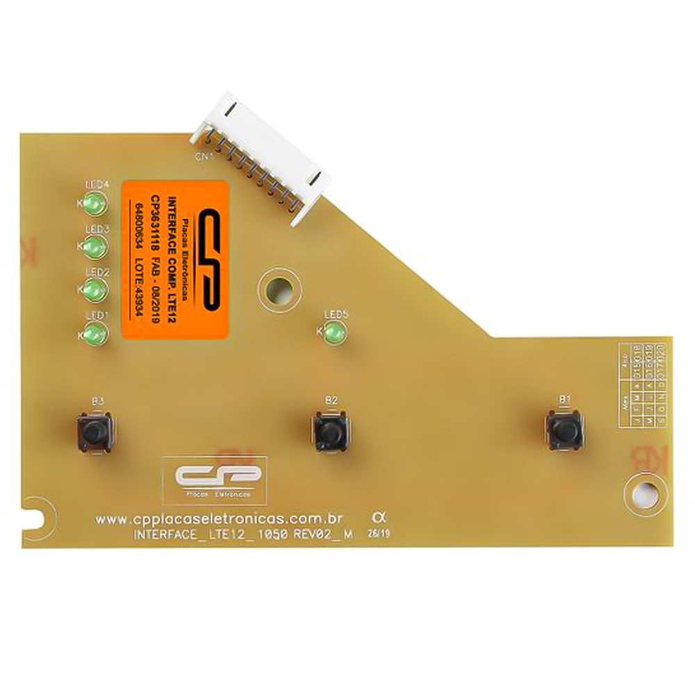 Placa Interface Para Lavadora Electrolux LTE12 Bivolt CP 1118 - Foto 0