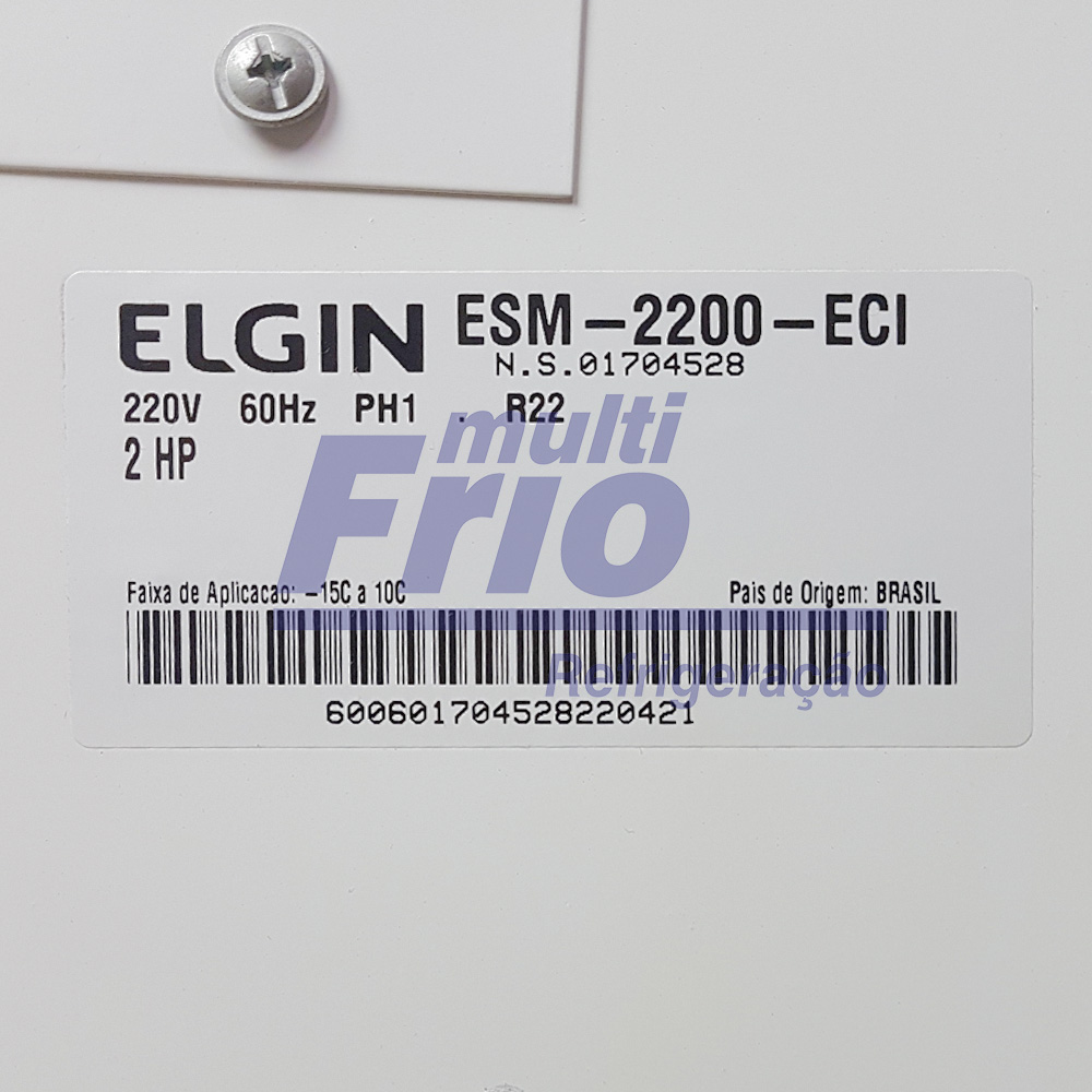 Unidade Condensadora 2 HP Elgin ESM 2200 Monofásico R22 220V - Foto 5