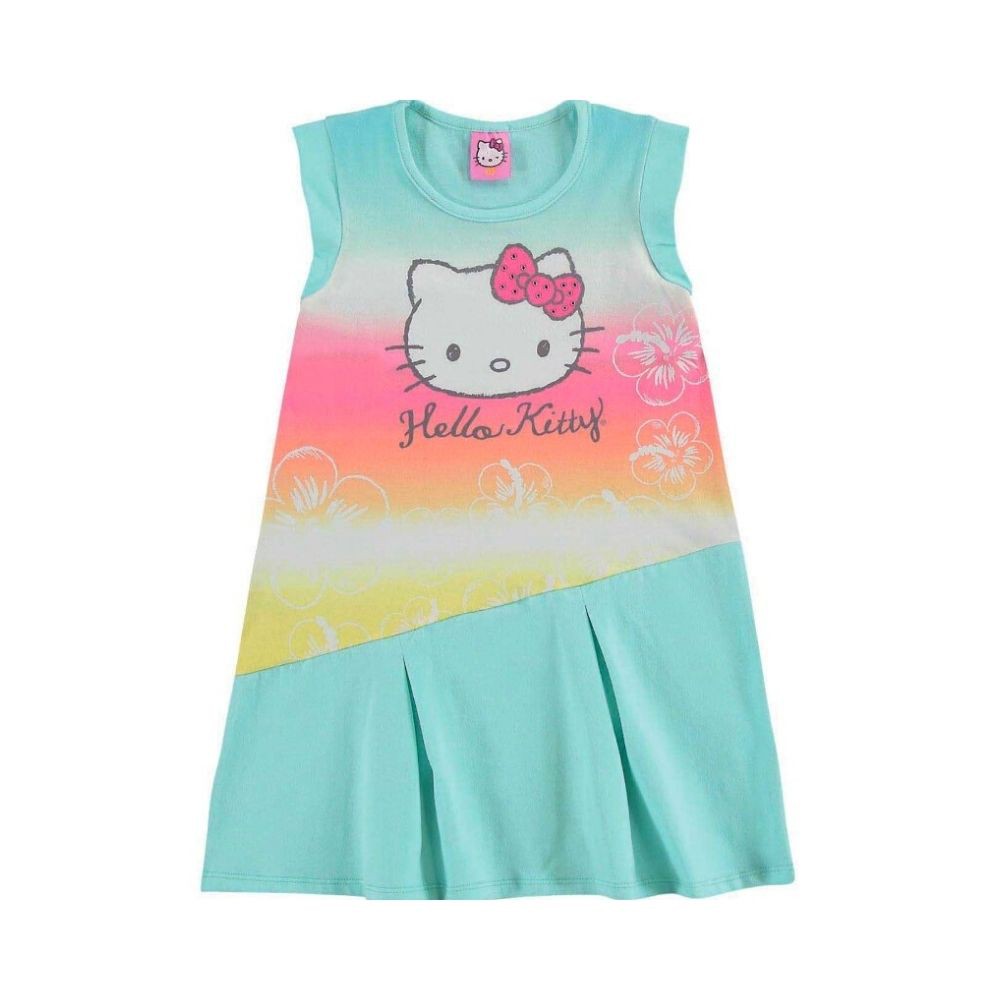 Vestido Infantil Arco Irís Hello Kitty - Marlan