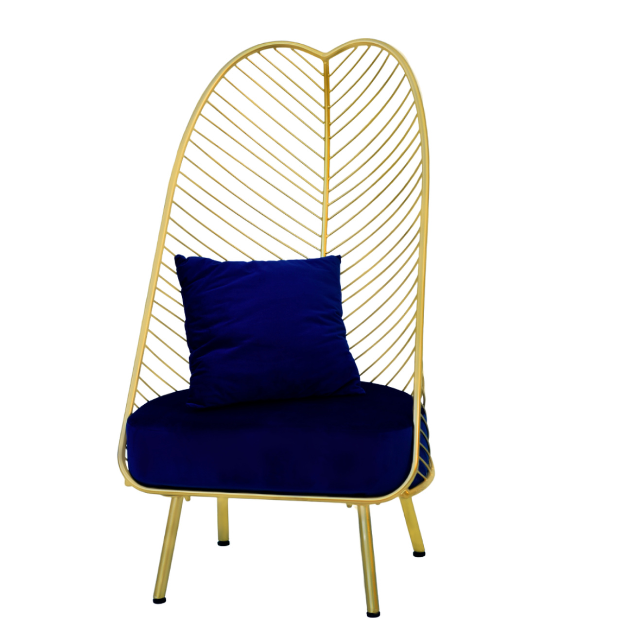 Cadeira M Sofisticada Com Almofadas Azuis 