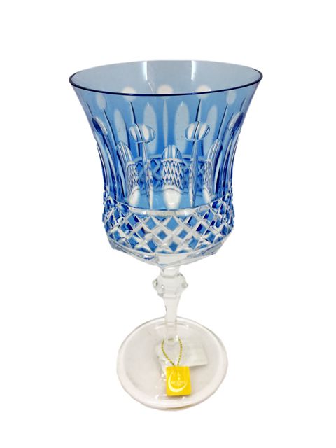 Taça de Cristal Azul para Vinho Branco