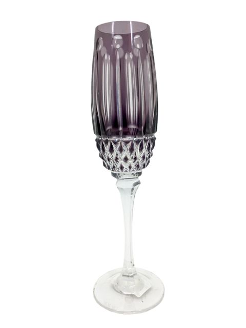Taça de Cristal Lilás para Champagne
