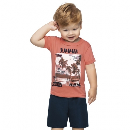 Conjunto Infantil Menino Camiseta e Bermuda - Elian 221137