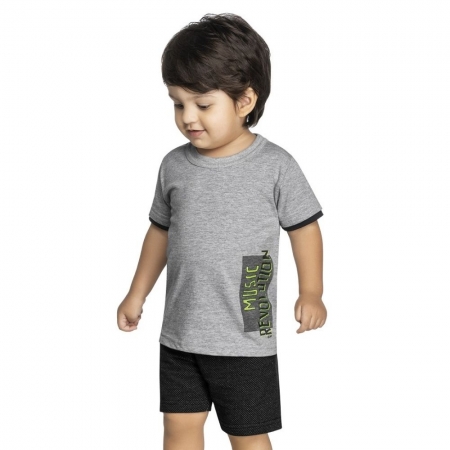 Conjunto Infantil Menino Camiseta e Bermuda Elian 221158