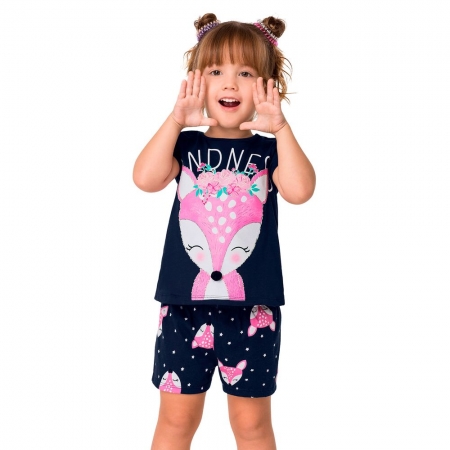 Pijama Infantil Menina Blusa e Short Kyly 111256