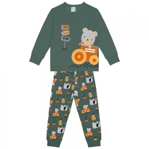 Pijama Infantil Menino Blusa e Calça Meia Malha  Kyly 1000173