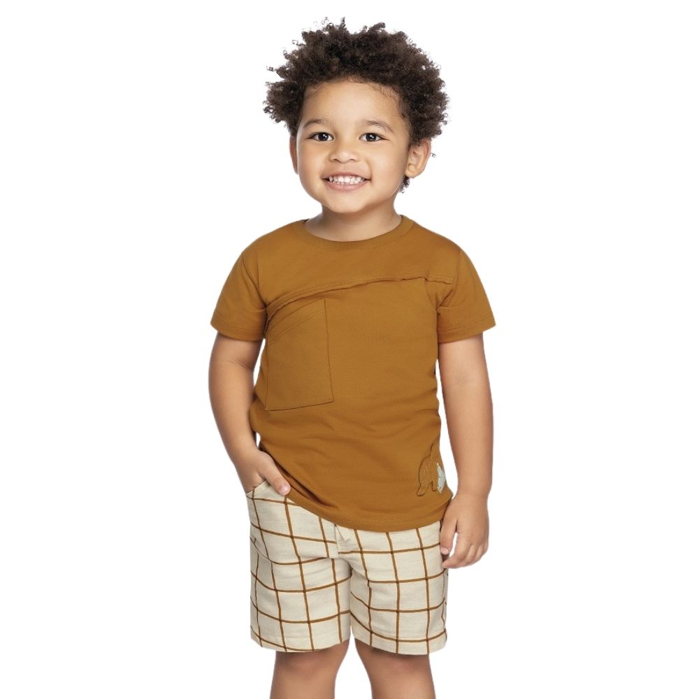 Conjunto Infantil Masculino Camiseta e Bermuda - Colorittá 172941