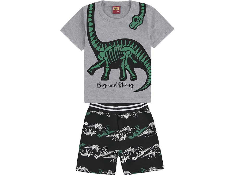 Conjunto Infantil Masculino Camiseta e Bermuda - Kyly 110953