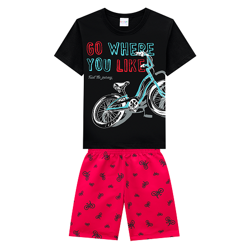 Conjunto Infantil Menino Camiseta e Bermuda - Be Fun 2083