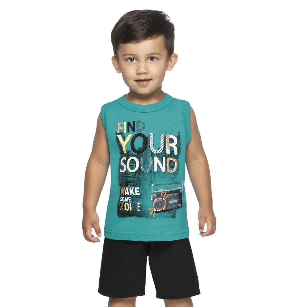 Conjunto Infantil Menino Camiseta e Bermuda - Elian 221136