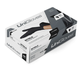 Luva de Procedimentos Nitrilo Black Premium Extra-Pequeno Unigloves