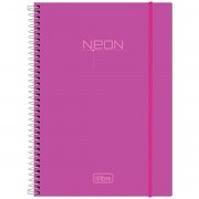 Caderno universitário 1 matéria 80 fls Neon rosa Tilibra