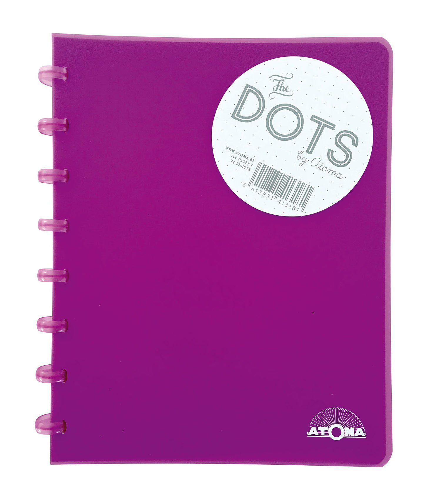 Caderno A5 72 fls roxo DOTS Atoma