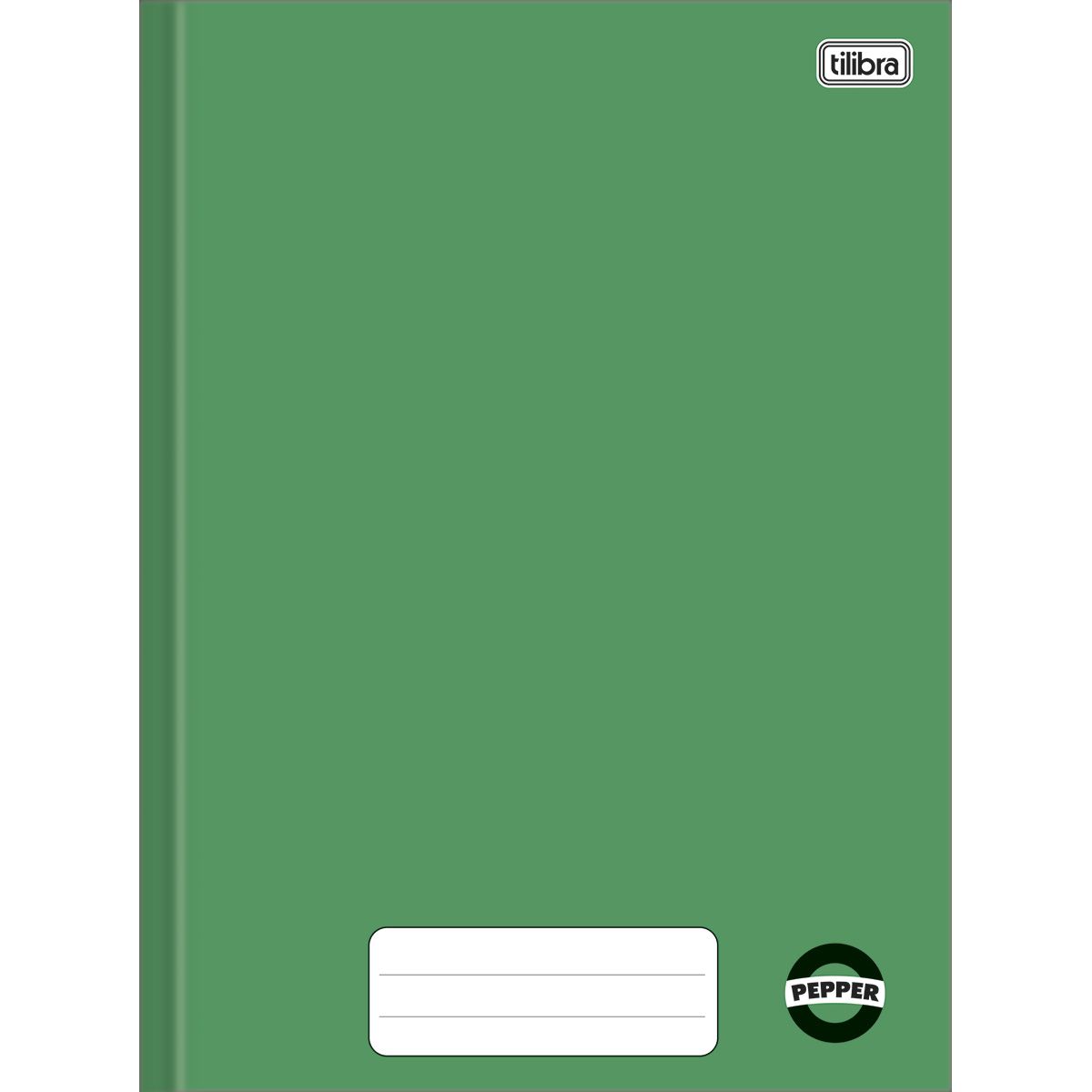 Caderno brochura 1/4 40 fls verde PEPPER Tilibra