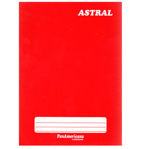 Caderno brochura 48 fls vermelho Panamericana
