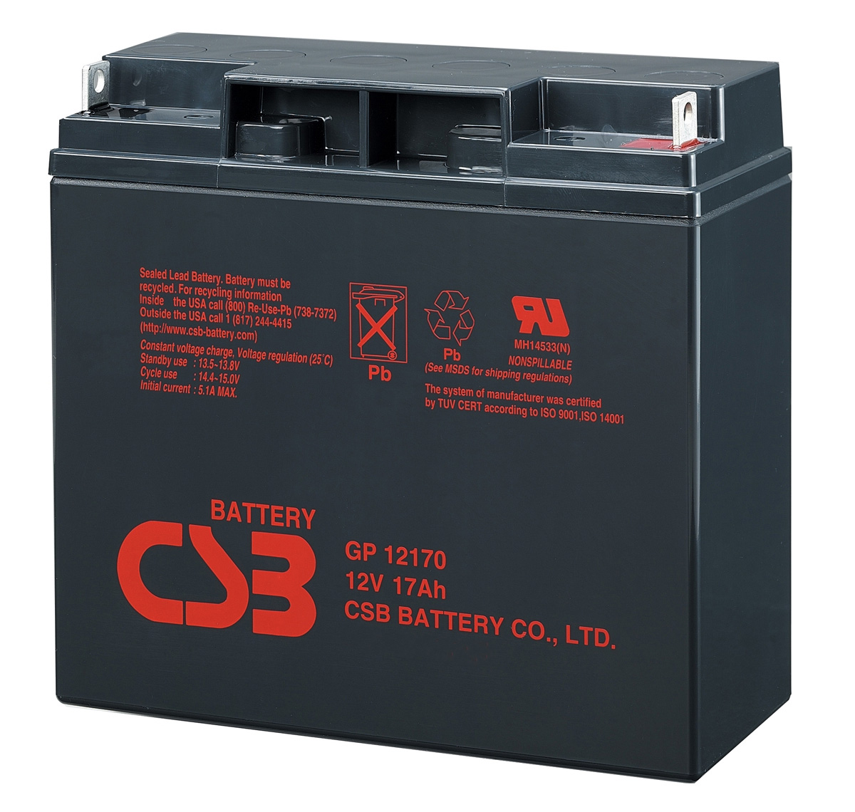 3pcs Bateria 12v 17ah Csb No Break Apc Sms Gp12170