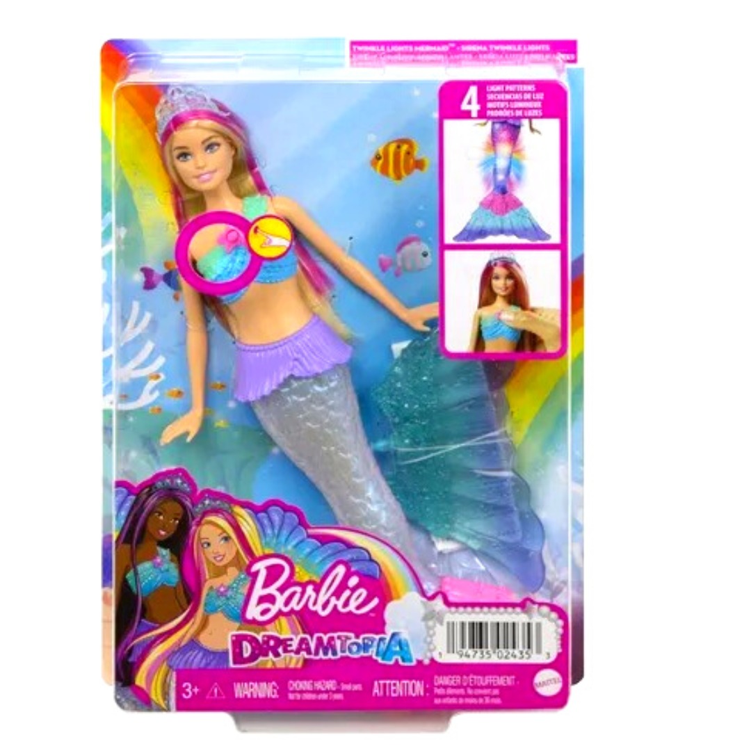 Boneca Barbie Loira Dreamtopia Sereia Com Luzes Brilhante