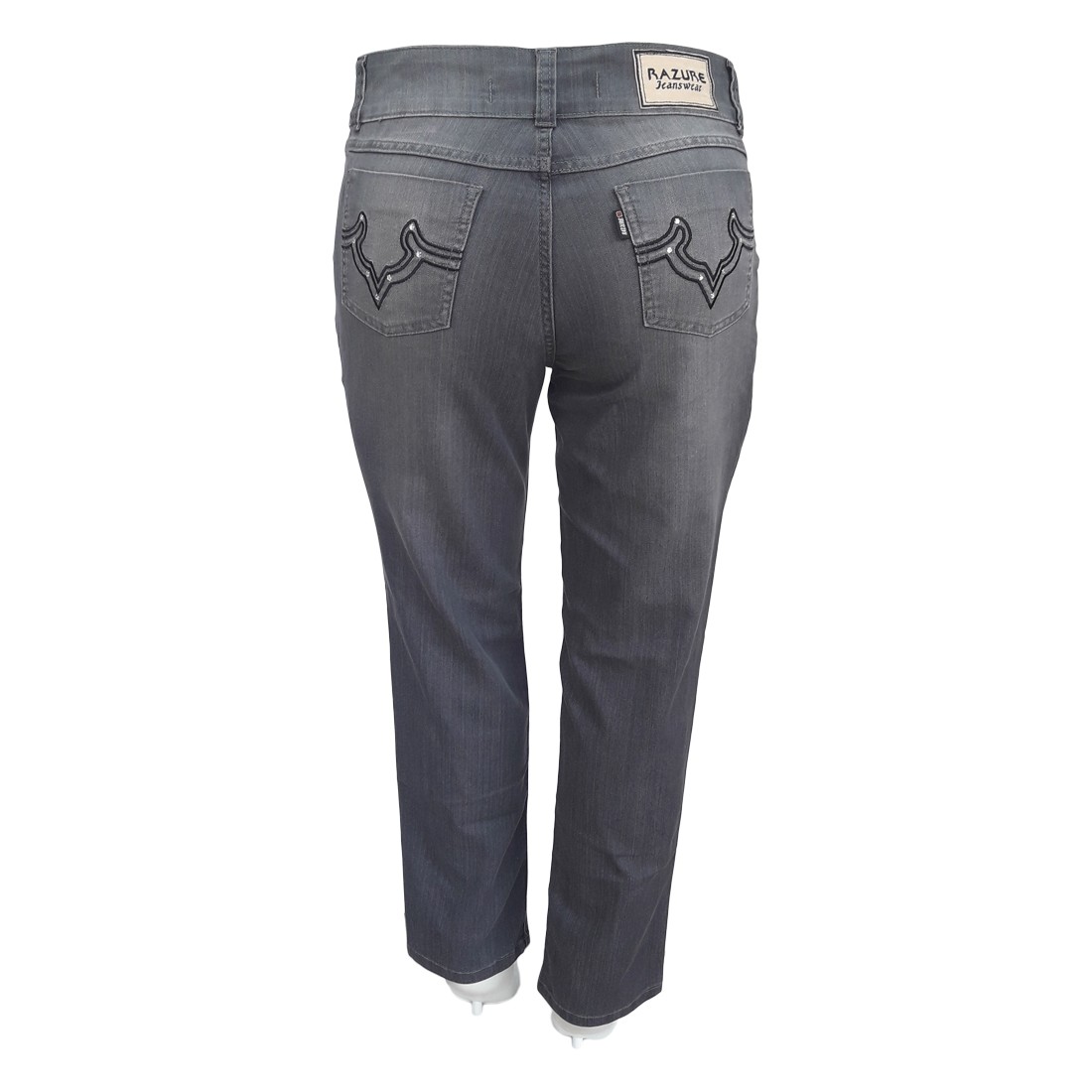 Calça Jeans Feminina Plus Size Cintura Alta Ref 01