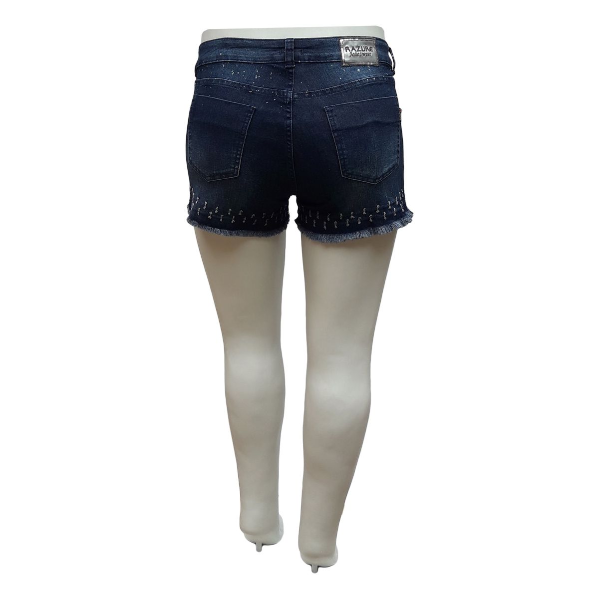 Short Jeans Feminino Curto Rasgado Plus Size