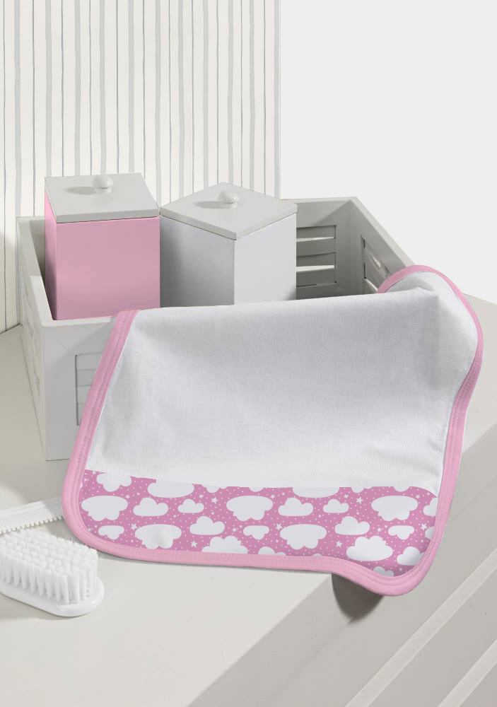 Kit Enxoval Bebe 12 Peças Conforto de Bebê Nuvem Rosa Claro