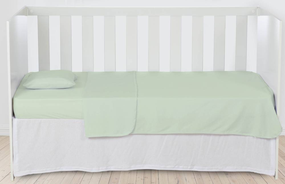 Kit Enxoval Bebe Completo 20 Peças Conforto de Bebê Poá Verde Claro