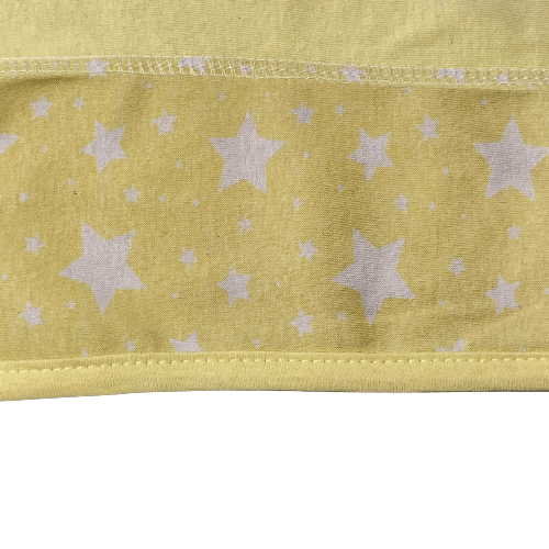 Kit Toalha de Boca Bebe 2 Peças Colorida Céu Estrelado Amarelo Conforto de Bebê