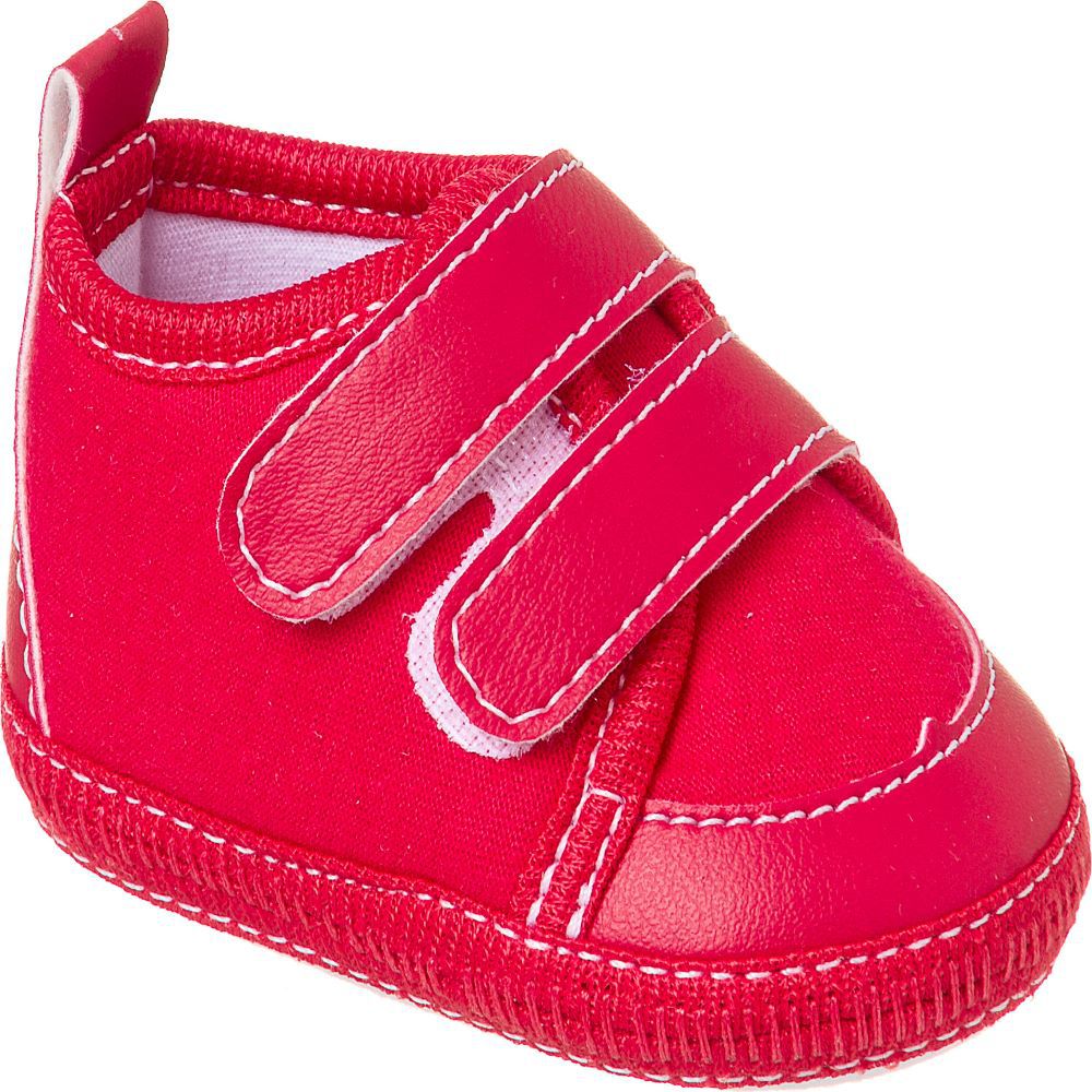 Sapatinho de Bebe Infantil Keto Baby Vermelho Com Velcro