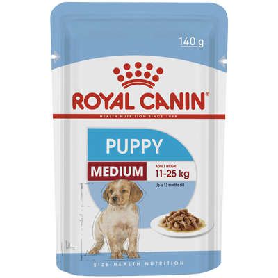 Ração Royal Canin Sachê Size Health Nutrition Puppy Wet para Cães Filhotes Raças Médias