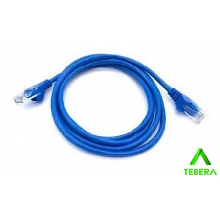 CABO PATCH CORD CAT6 1,5MTS AZUL - TEBERA