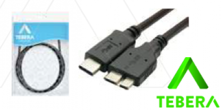 CABO USB 3.1 TIPO C M X CABO USB MICRO B M 1M PR P/ HD EXT - TEBERA