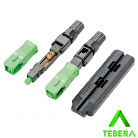 Conector óptico rápido sc/apc (verde) - embalagem com 10pçs